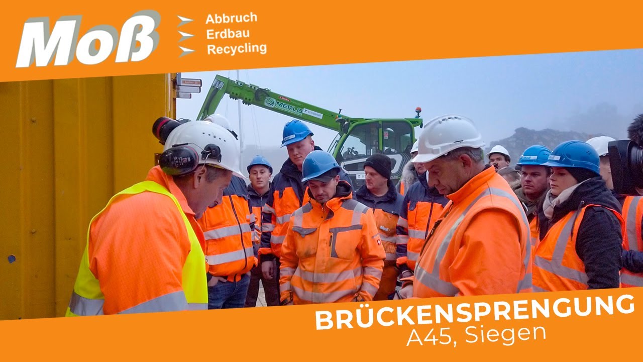 🧨 Sprengung der Talbrücke bei Siegen-Eisern | Moß Abbruch-Erdbau-Recycling | 18.10.2020