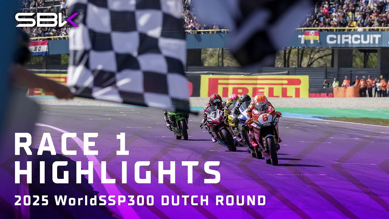 KEY MOMENTS from WorldSSP300 Race 1 at Assen 🟣 | 2025 #DutchWorldSBK 🇳🇱