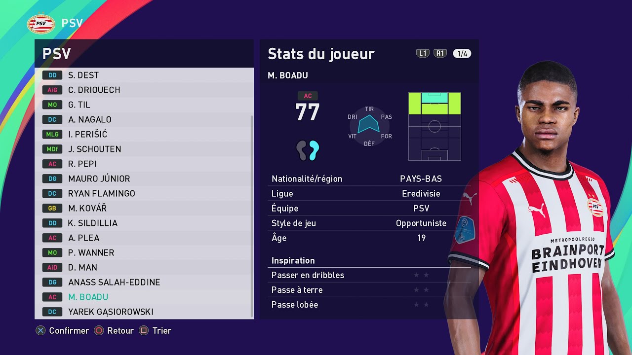 [PES 2021] PSV players - season 2025/2026