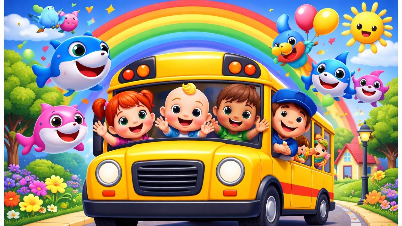 Let’s Go on a Trip! | Car, Bus & Tractor Song for Kids | CoComelon Style Nursery Rhymes🌈
