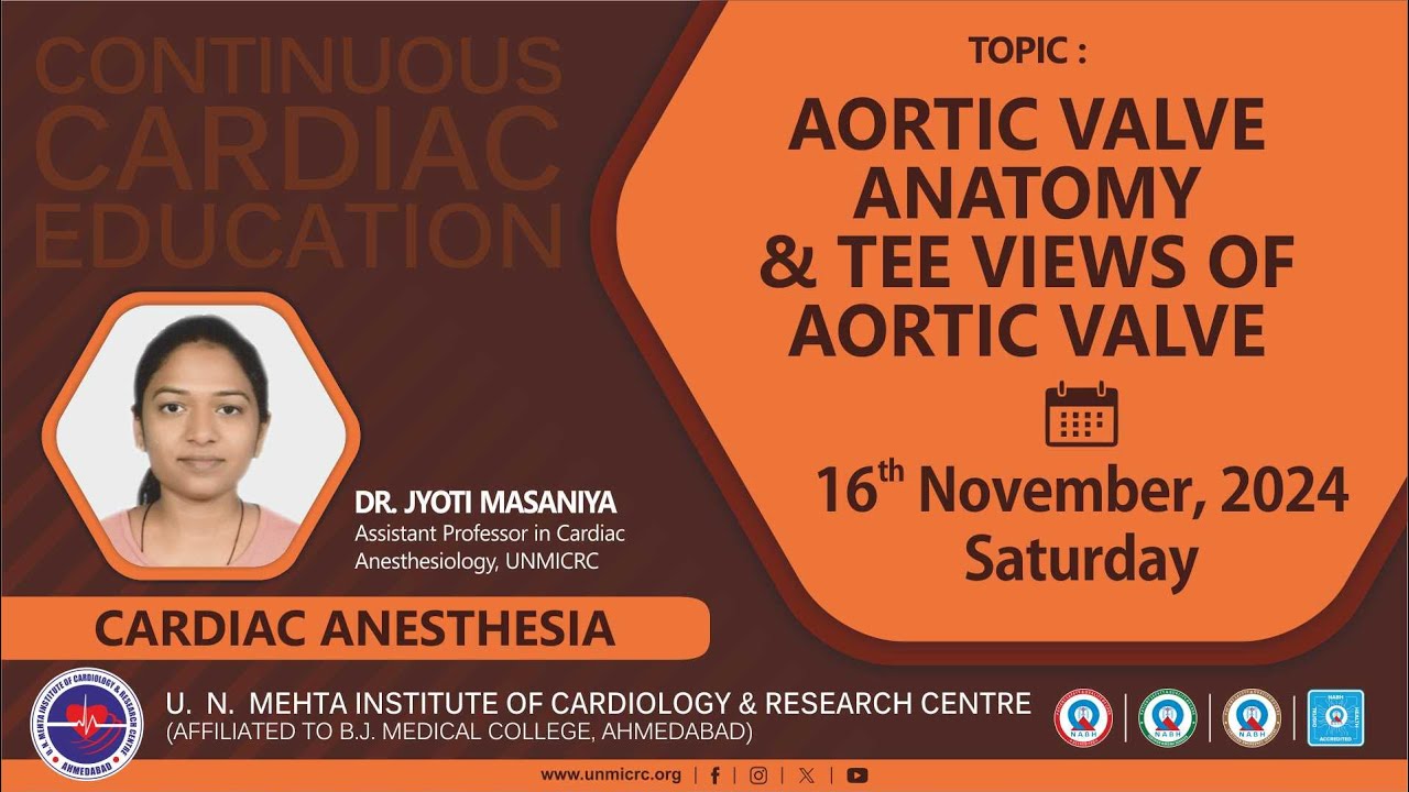 AORTIC VALVE ANATOMY & TEE VIEWS OF AORTIC VALVE-CCE(ANESTHESIA) 16.11.2024