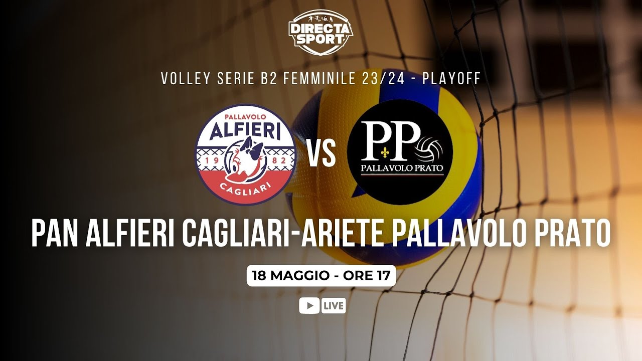 Volley B2F Playoff Fase 1 - Pan Alfieri Cagliari-Ariete Pallavolo Prato (0-3)