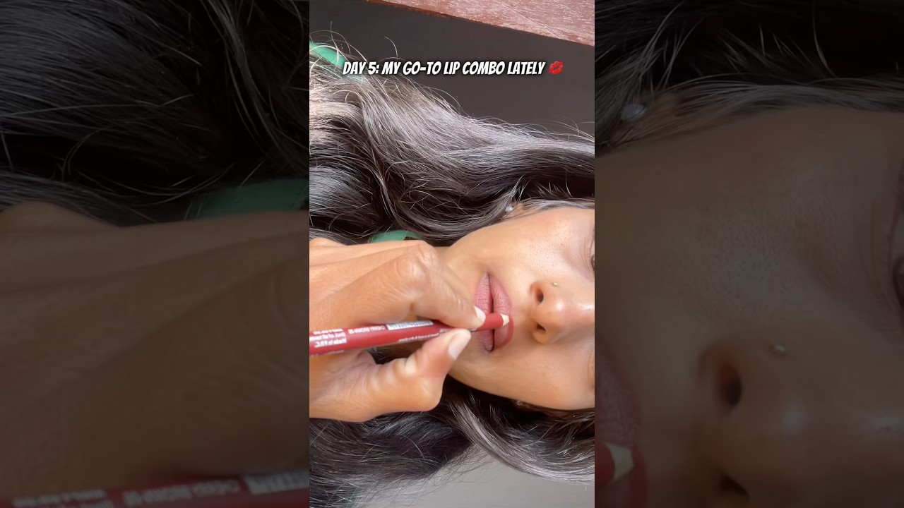 Easy Everyday Lip Combo Tutorial | glossy lipstick Mamaearth lipstick combo