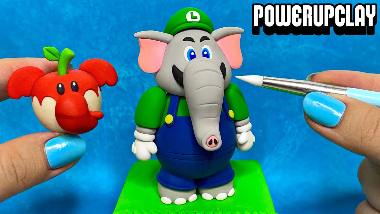 Making Elephant Luigi from Super Mario Bros. Wonder | Polymer Clay