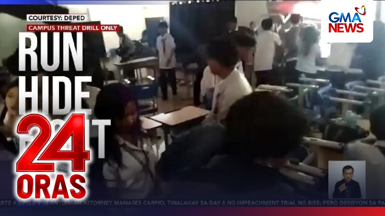 Active threat drill, isinagawa sa Manila SHS; DepEd &ndash; required ito sa lahat ng paaralan | 24 Oras