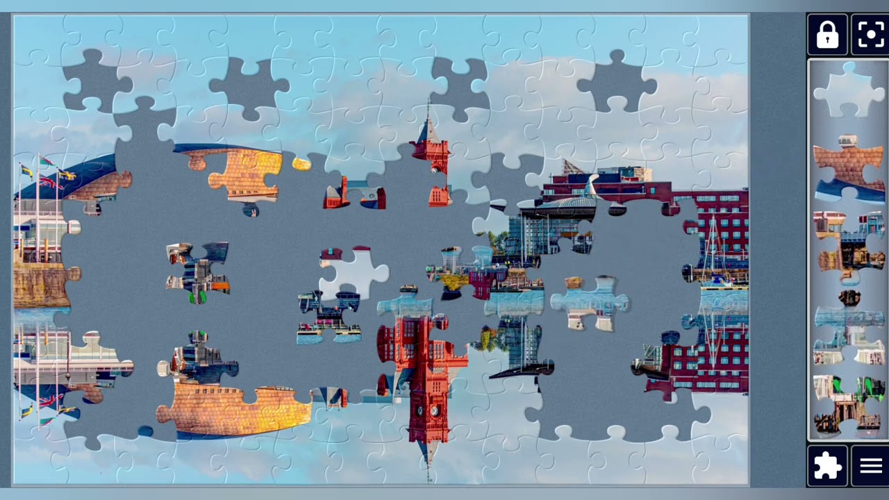Panoramic view of the cardiff bay Cardiff wales🧩//jigsaw puzzles Craft,🧩🧩//Amazing puzzles Art 🧩//