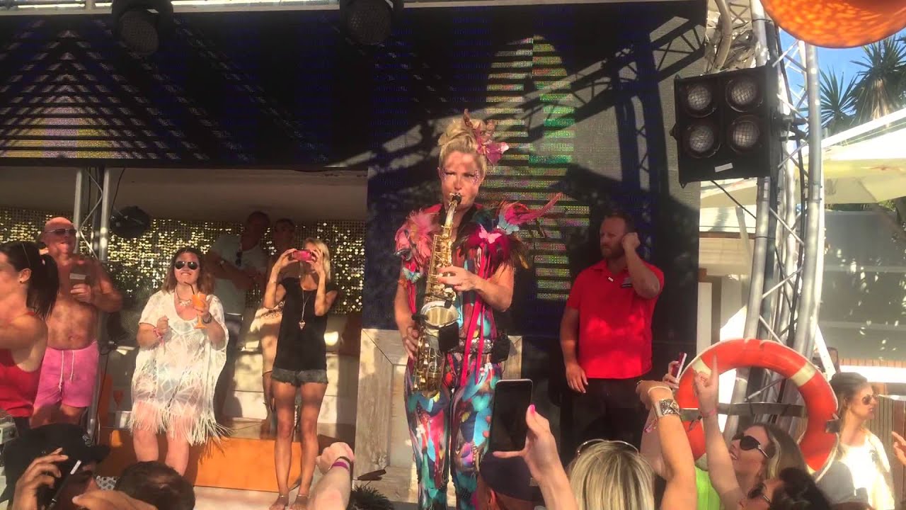 The lovely Laura at Ocean beach club ibiza 15/06/15