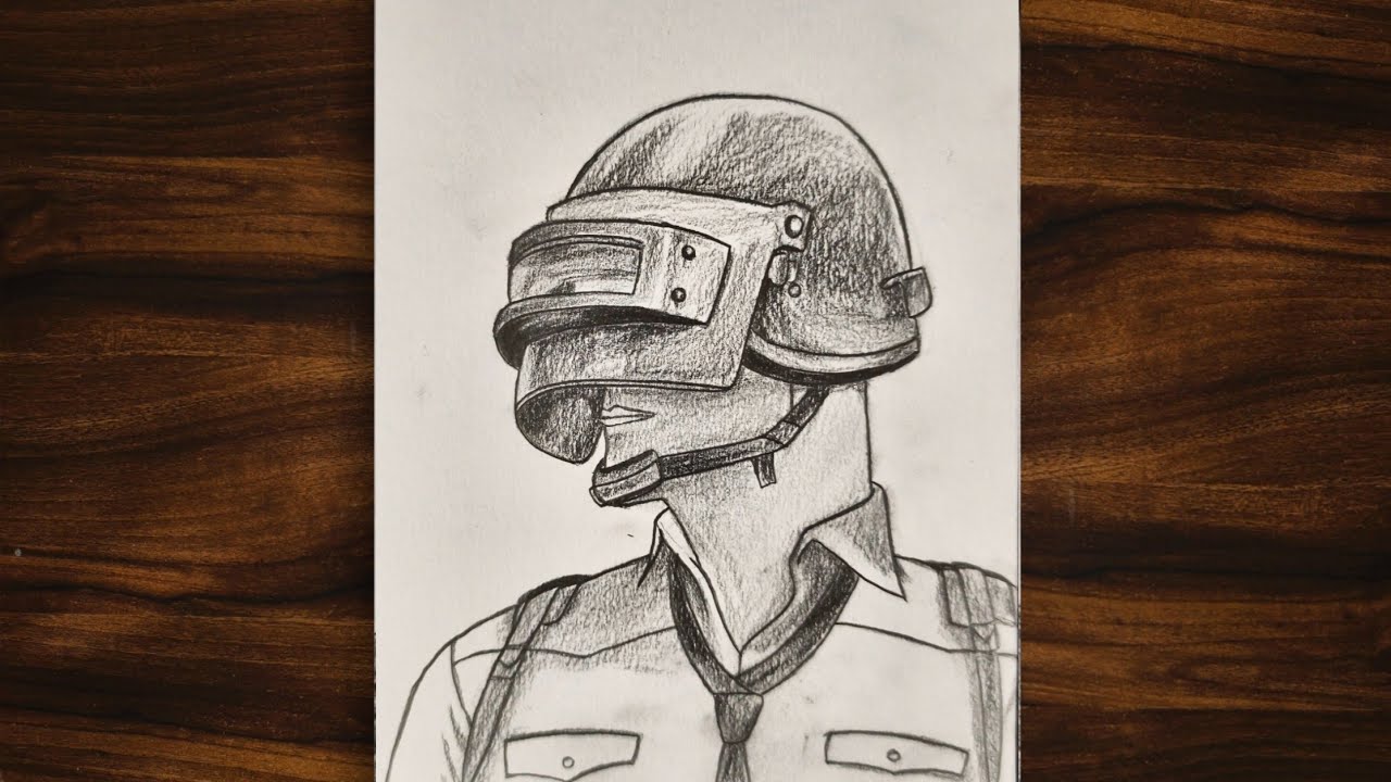 How to draw Pubg player Step by step| pubg mobile easy drawing tutorial for beginners 🔥
