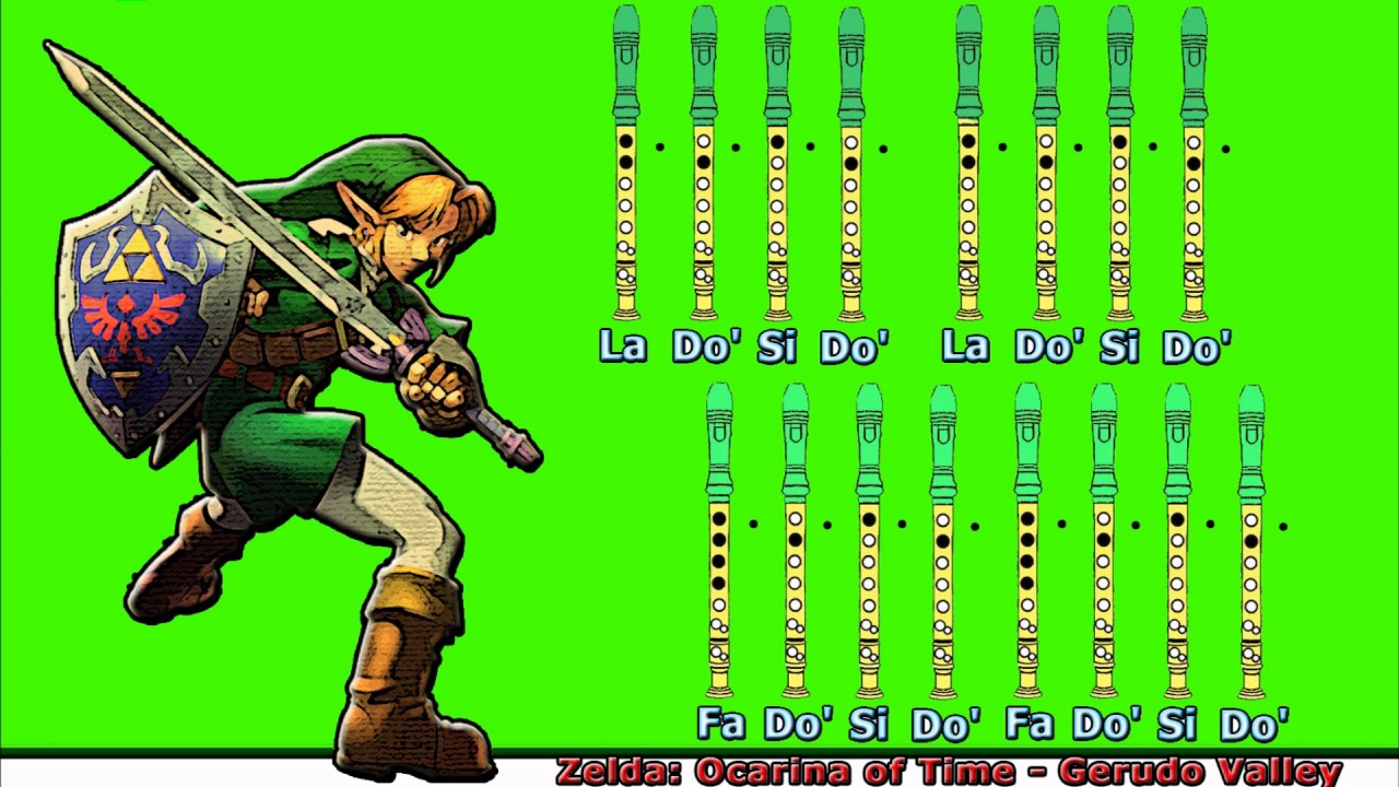 Zelda | Ocarina of Time | Gerudo Valley en Flauta Dulce con Notas