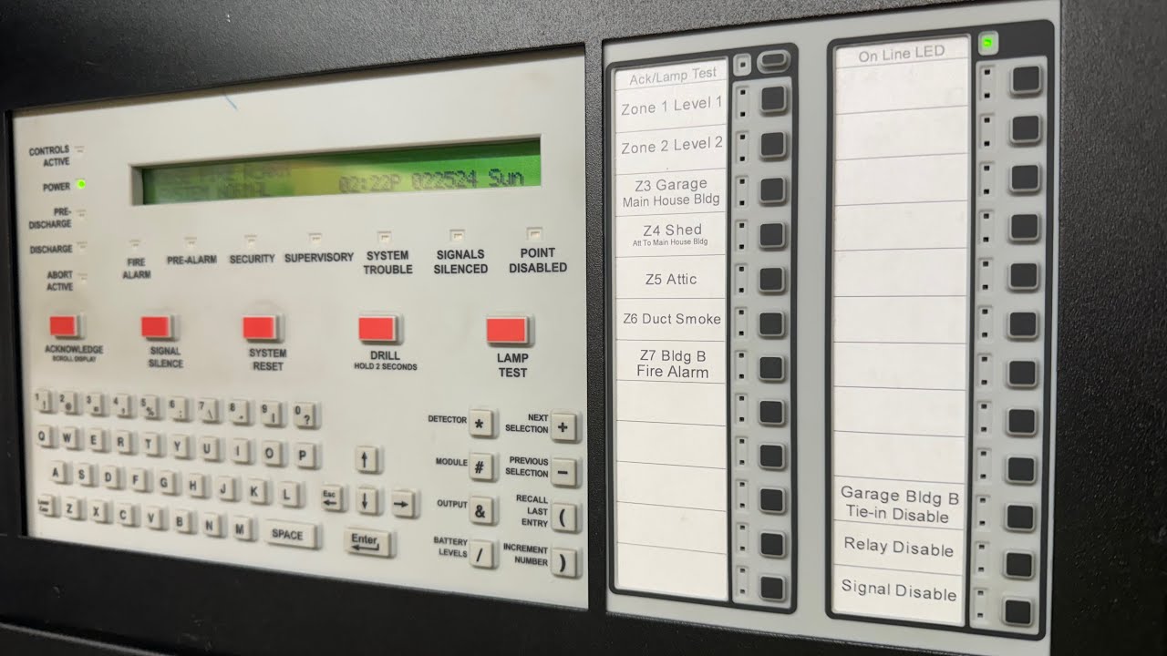Fire alarm annunciator installation on my house system Notifier ACM24-AT