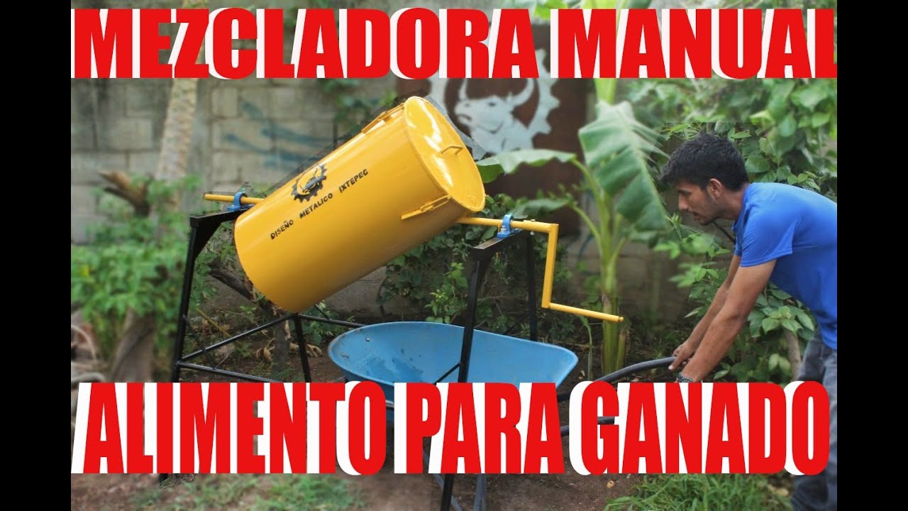 MEZCLADORA MANUAL PARA ALIMENTO  GANADO /diseño metalico ixtepec