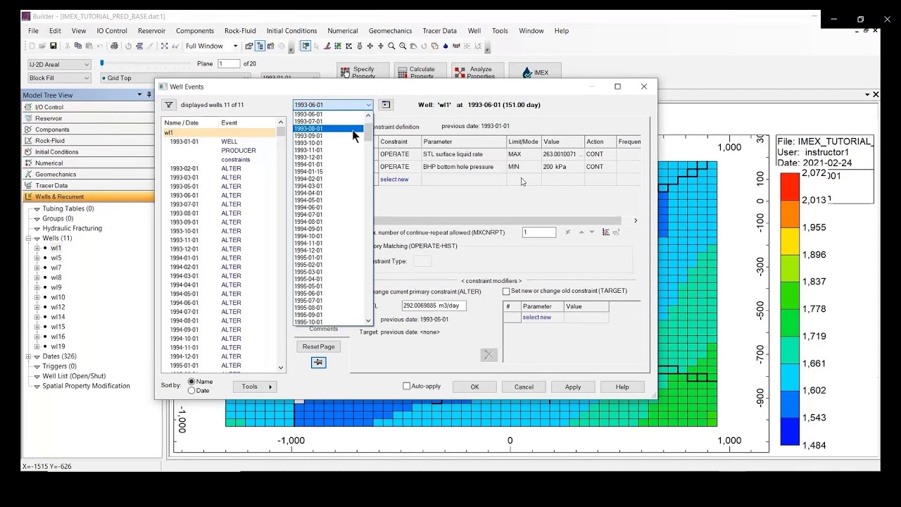 CMG software_Base case prediction from history matching model