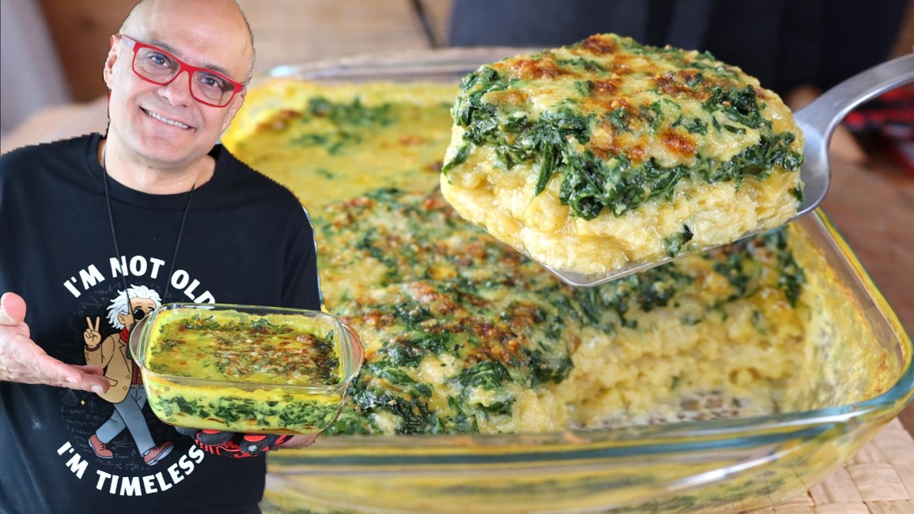PASTICCIO Cremoso di SPINACI  e PATATE Ricetta svuota frigo