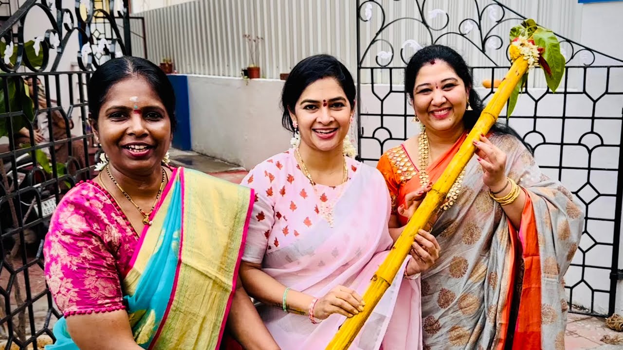 శివబాలాజి గారి తమ్ముడు, ప్రశాంత్ బాలాజి పెళ్ళి పనులు ||పందిరి గుంజ పాతడం ||  Wedding in the family
