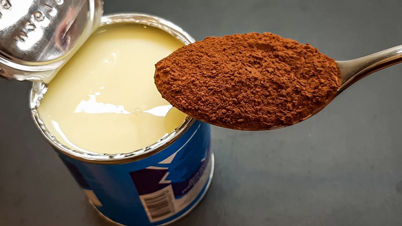 Смешайте сгущенку и какао! Вкуснятина к чаю за 5 минут  Рецепт без выпечки