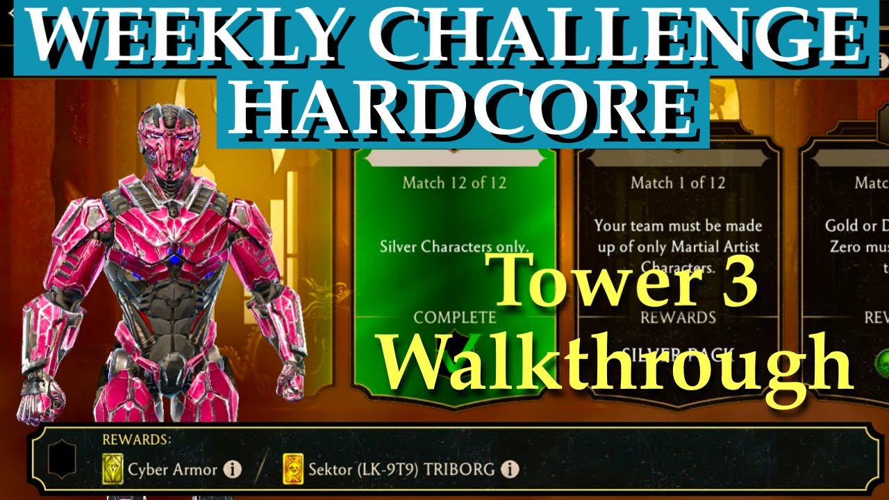 Mortal Kombat Mobile. Sektor Triborg Hard Weekly Challenge. Walkthrough Gameplay.