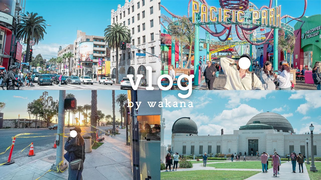 【ロサンゼルス旅行🇺🇸】朝から夜まで観光し尽くした1日✈️ 初めてのアメリカを大満喫💨 グリフィス天文台 | ハリウッド | サンタモニカetc...