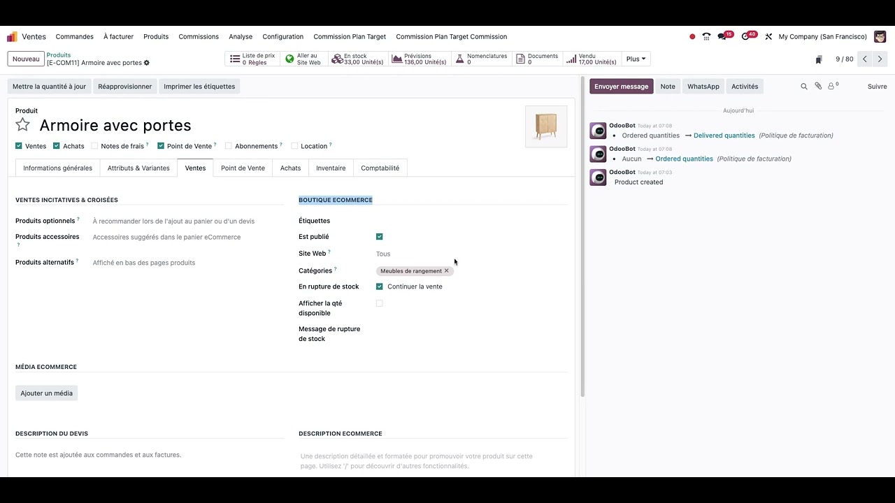 Odoo 18 : quelles différences entre les catégories internes, e-commerce et point de vente ?