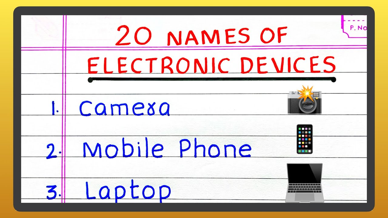20 Electronic Devices Name | Electronic Appliances Name | Electronic Goods Name