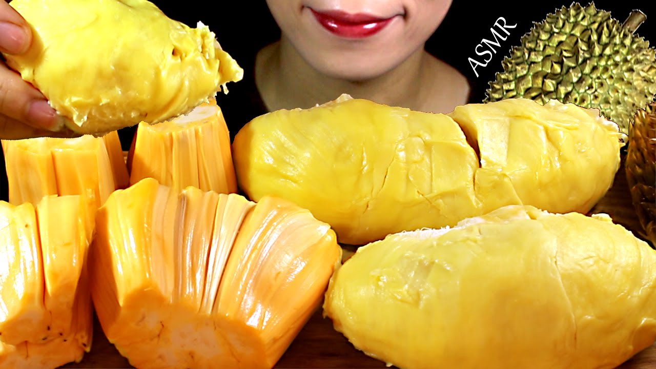 ASMR DURIAN, JACK FRUIT (NANGKA) | STICKY EATING SOUNDS