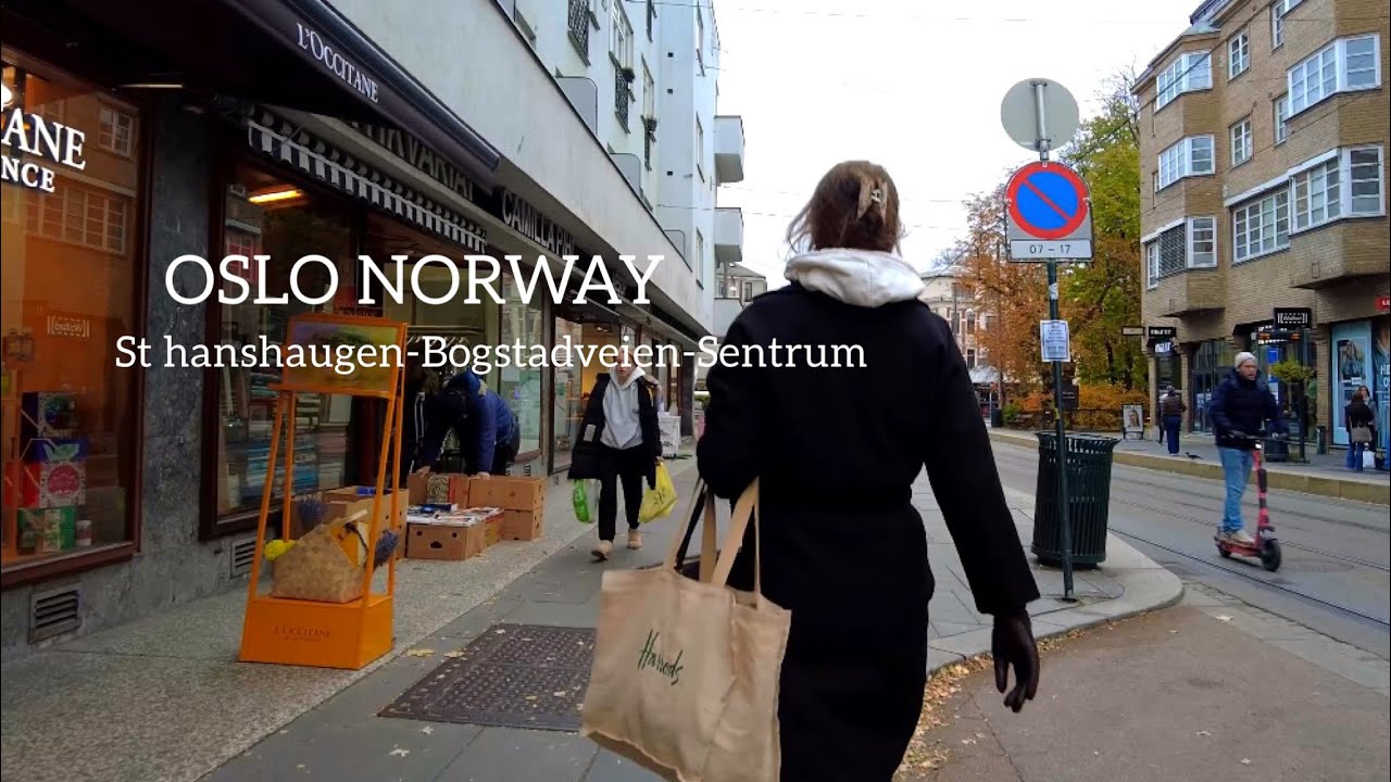 OSLO NORWAY, Virtual Walking Tour🇧🇻 Walking trough St Hanshaugen-Bogstadveien-Sentrum 4K/ 60ftp