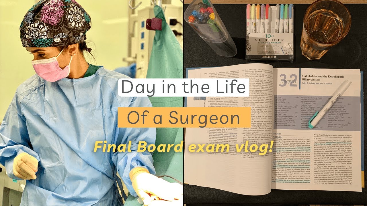 DAY IN THE LIFE OF A SURGEON! RESIDENCY BOARD EXAM!!