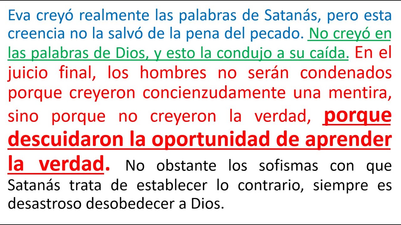 PATRIARCAS Y PROFETAS. Cap-3  La Tentación y la Caída