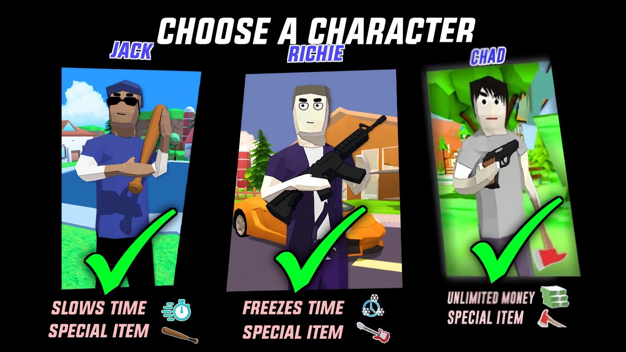 Dude Theft Wars: Unlock All Characters &ndash; Richie, Chad & Kiril Secrets Revealed @DudeHANI