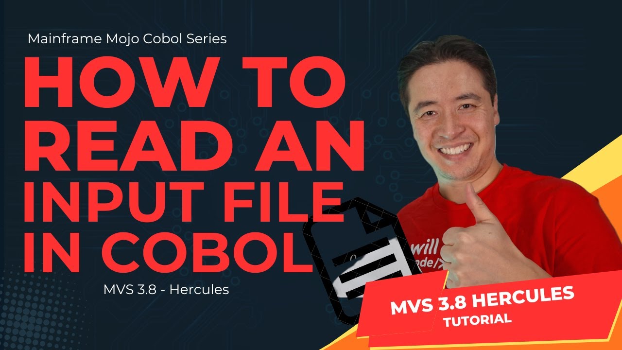 How to read an input file in Cobol MVS 3.8 Mainframe tutorial