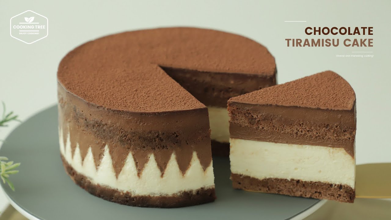초콜릿 티라미수 케이크 만들기 : Chocolate Tiramisu Cake Recipe | Cooking tree