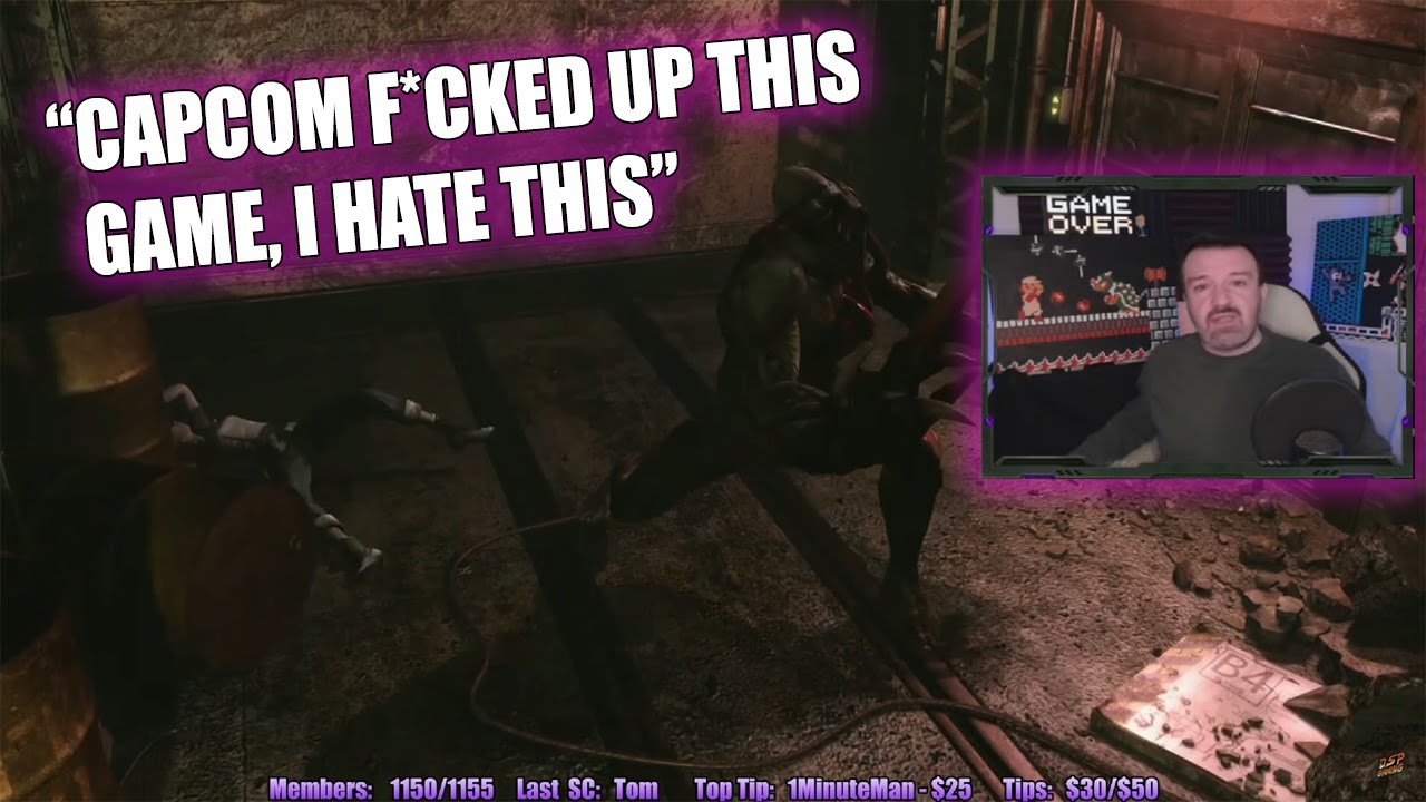 DSP Absolute Frustration Stream, Crying & Insulting Capcom for Making RE0 Hard Mode “Too Difficult”