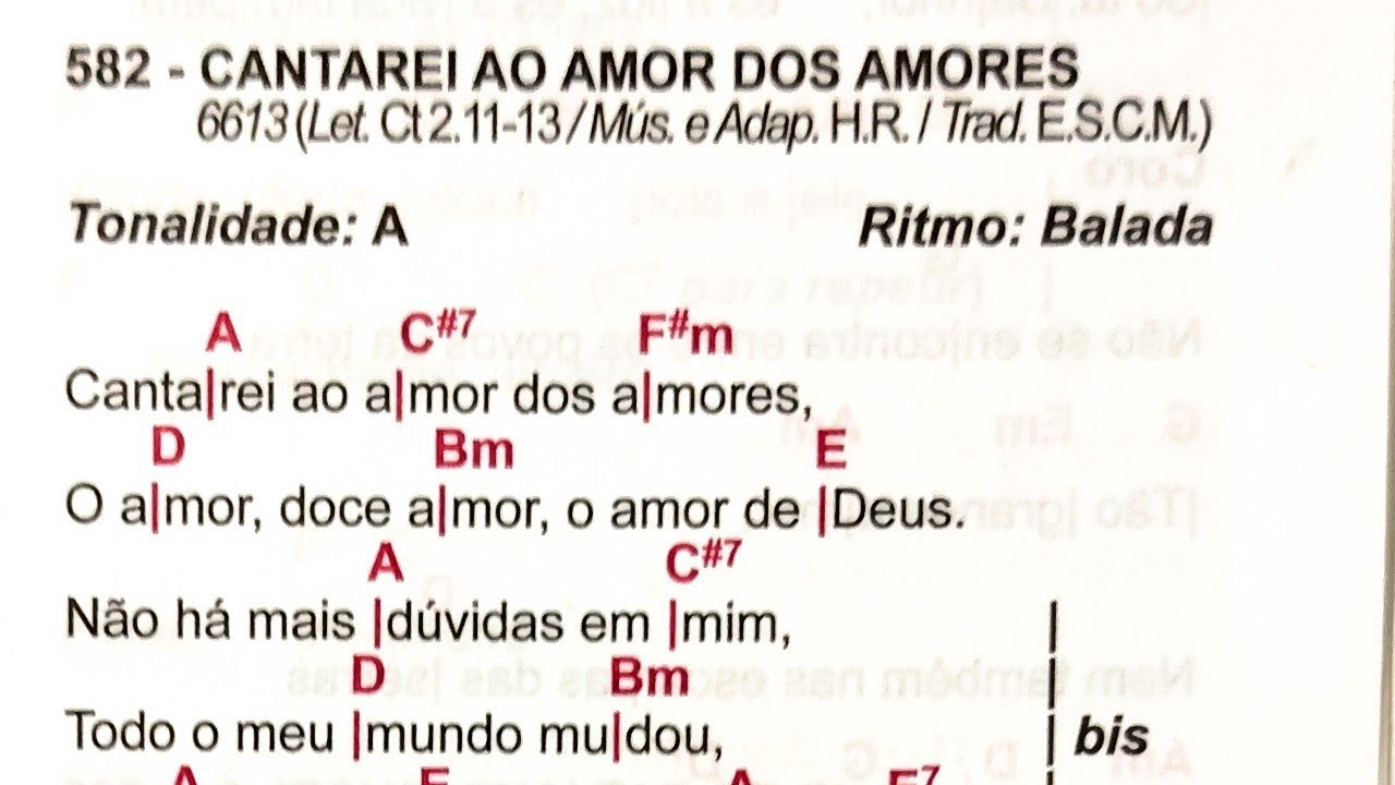 LOUVOR 582 - Cantarei ao amor dos amores - #igrejacristamaranata #cifrasfaceis #auladeviolao #272 