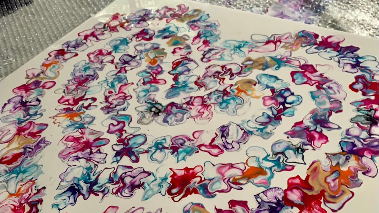 Acrylic poured Heart.