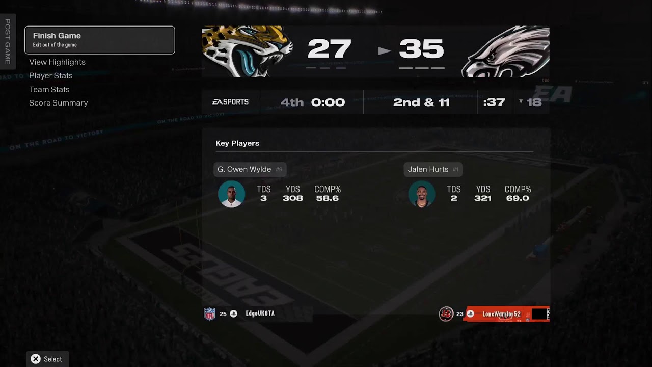 Vs Eagles
