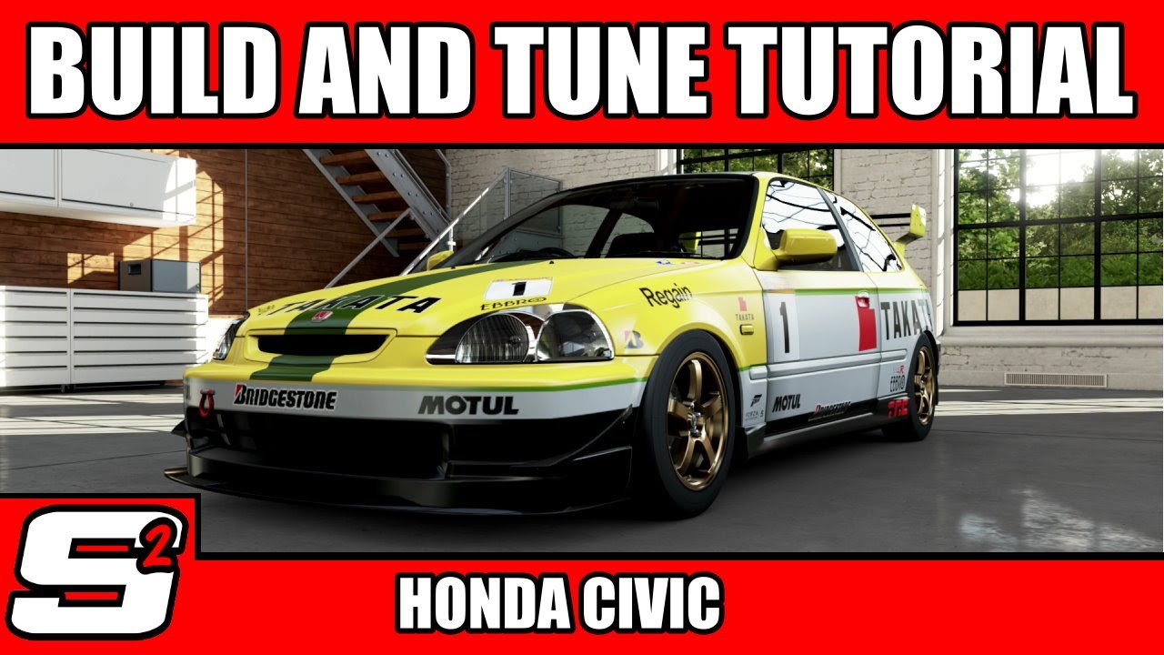 Forza 5 Build and Tuning Tutorial Honda Civic Type R C Class.