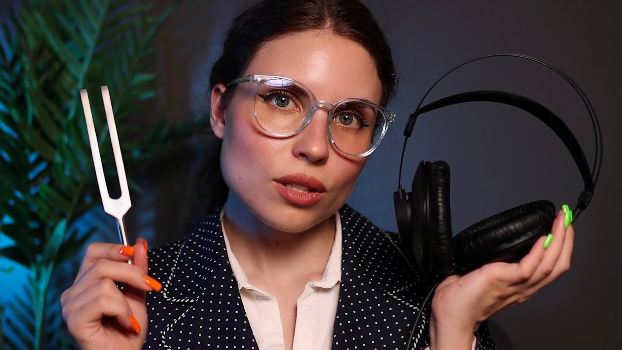ASMR Ear Exam, Hearing Test, Tuning Forks, Beep Tests| Medical Doctor Roleplay, Personal Attention