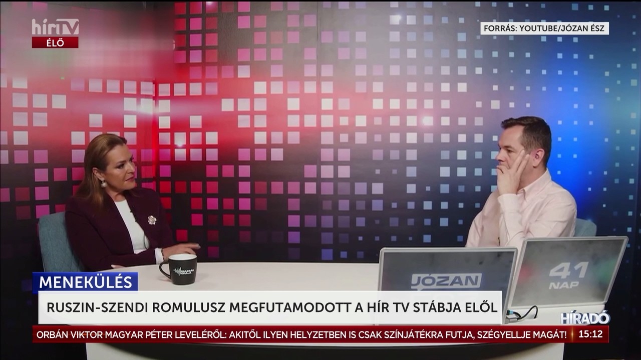 Ruszin-Szendi Romulusz megfutamodott a HírTV stábja elől - HírTV