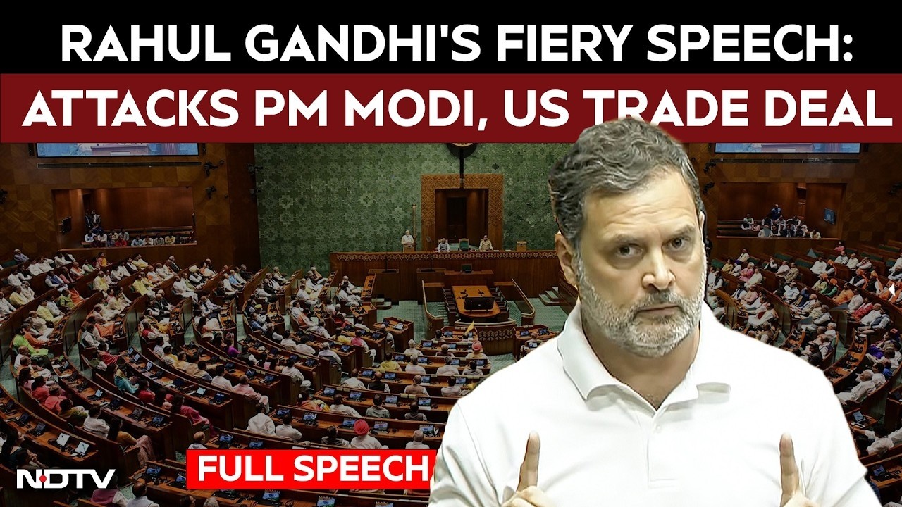 Rahul Gandhi Lok Sabha Speech | Rahul Gandhi's 'Talk Like Equals' Swipe Over US Trade Deal