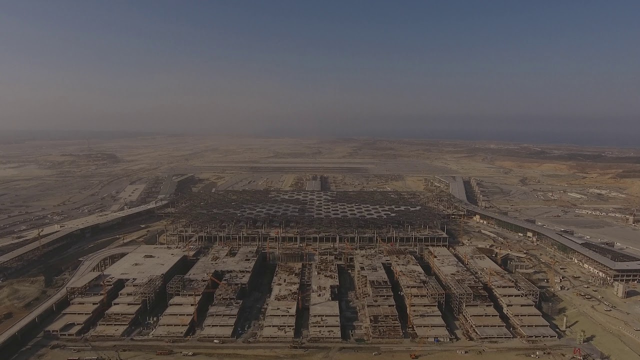 IGA - Istanbul Grand Airport Construction - Terminal - 4K - 09-2017 /2 ( İstanbul Yeni Havalimanı )