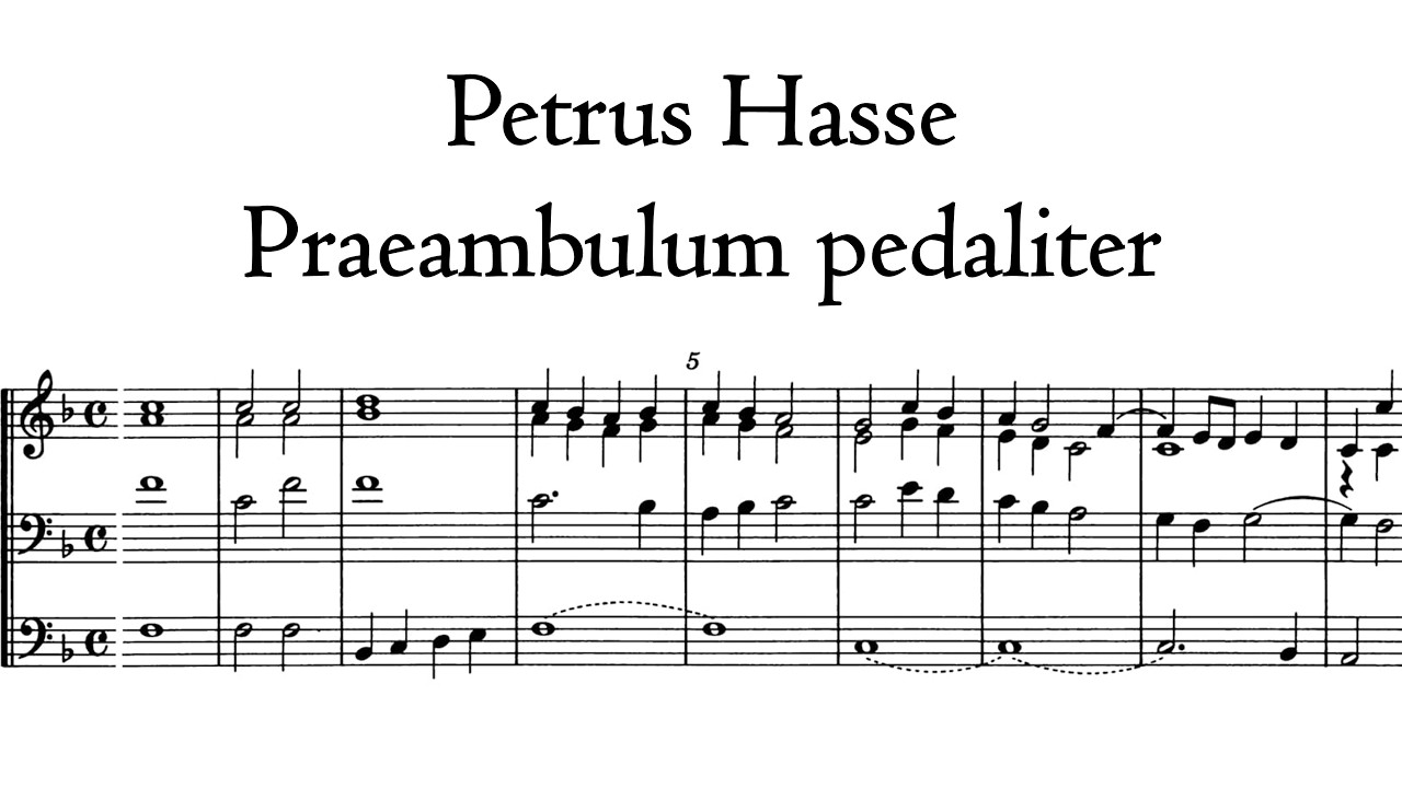 Hasse - Praeambulum pedaliter - Stellwagen organ, Stralsund, Hauptwerk