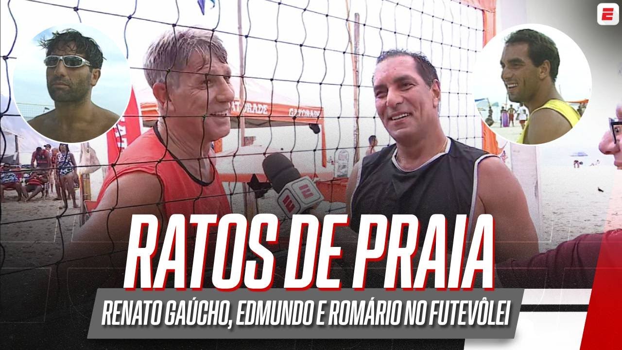 FUTEVÔLEI das LENDAS: Cícero Mello regrava REPORTAGEM HISTÓRICA com EDMUNDO, RENATO GAÚCHO E ROMÁRIO