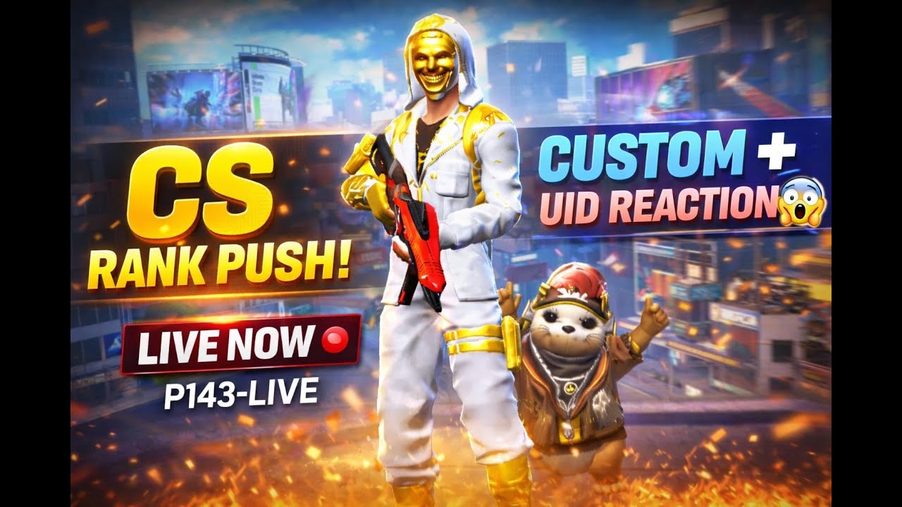 🔥 CS Rank Push | Free Fire Short Live 🔴 #FreeFireLive #shortsfeed