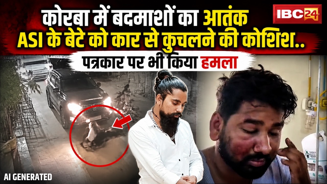 Korba Crime News: Attempt to run over ASI's son with a car; journalist pursuing them also attacked