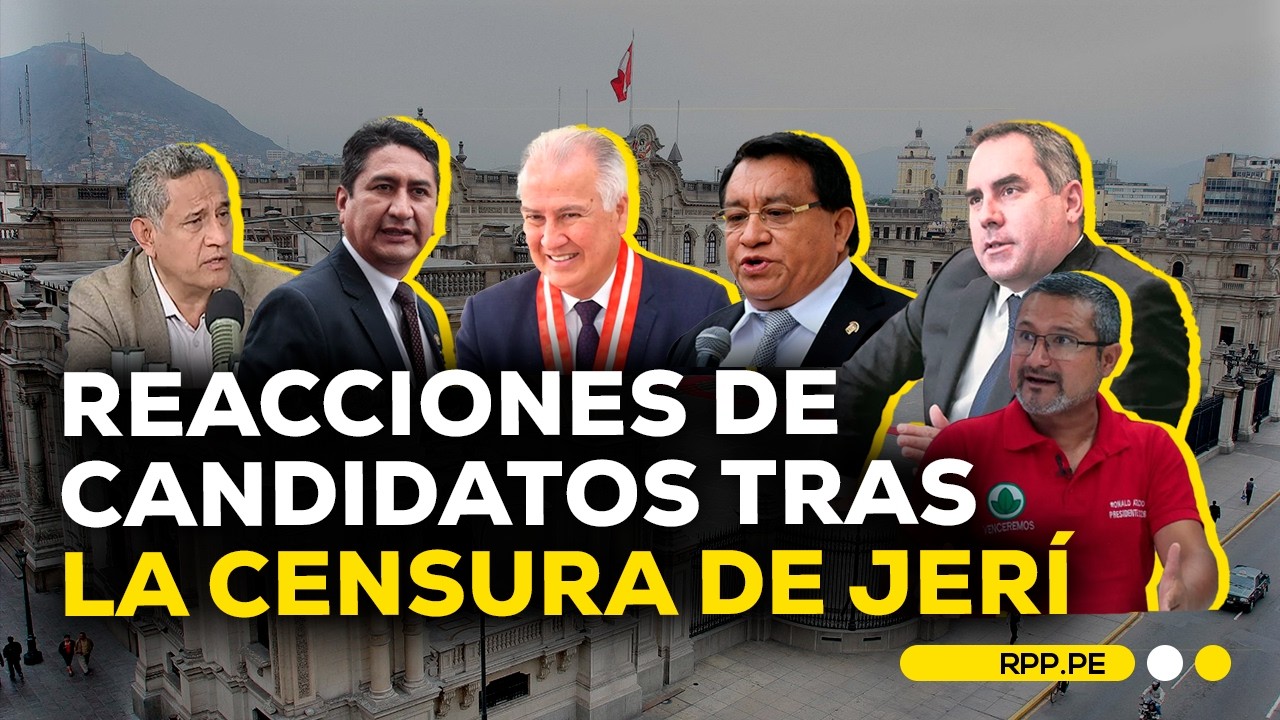 Candidatos presidenciales se pronuncian tras la censura de José Jerí #ROTATIVARPP