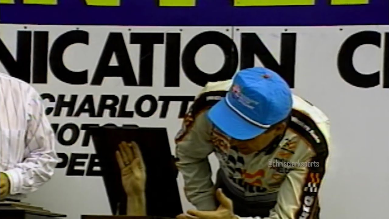 Darrell Waltrip gets “money from Thing” and races a lawnmower at Charlotte in 1991