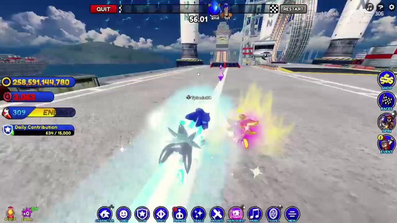 Sonic Speed Simulator on Roblox PS5 While Chatting Live Part 11