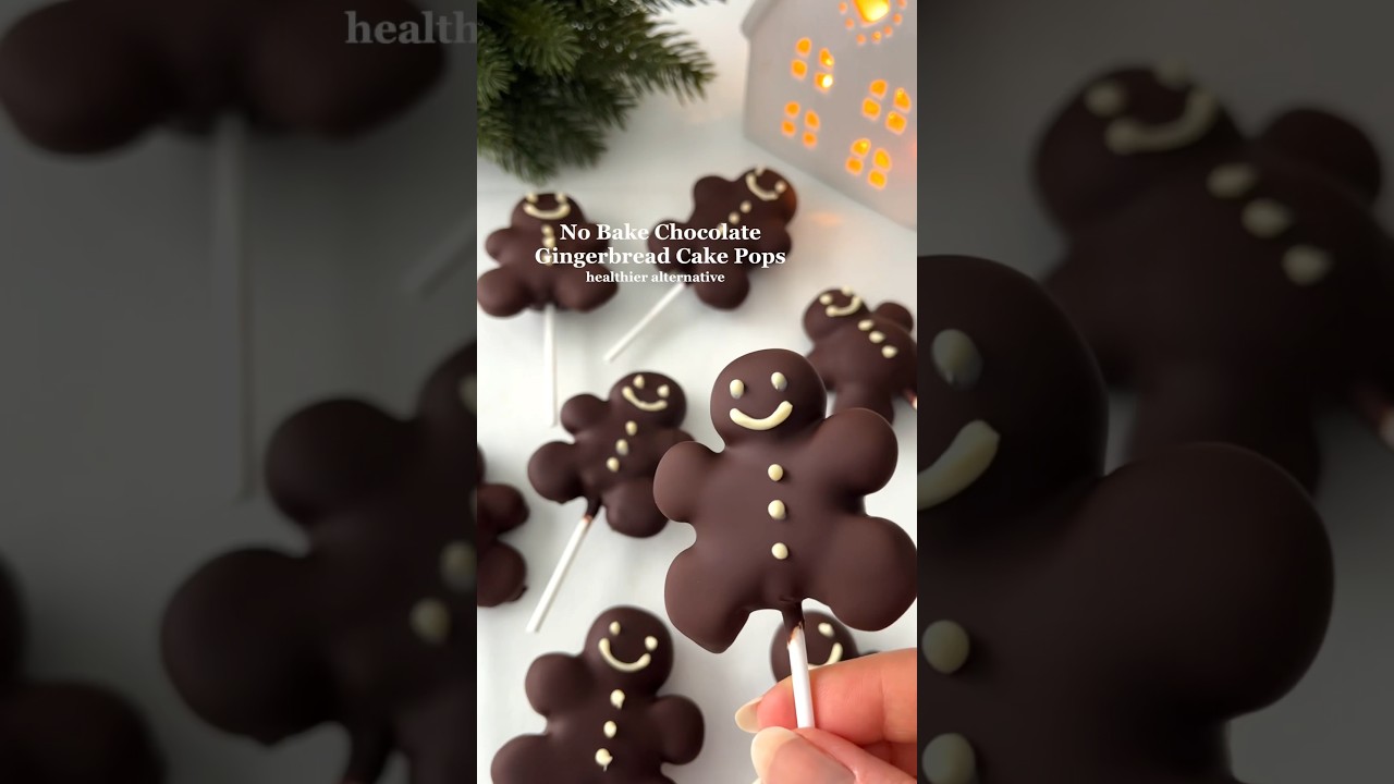 Chocolate Gingerbread Cake Pops🤩🎄 