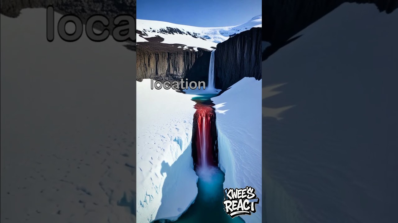 Antarctica has a blood-red waterfall (due to iron oxide)😍#facts #shorts #history #travel #knowledge