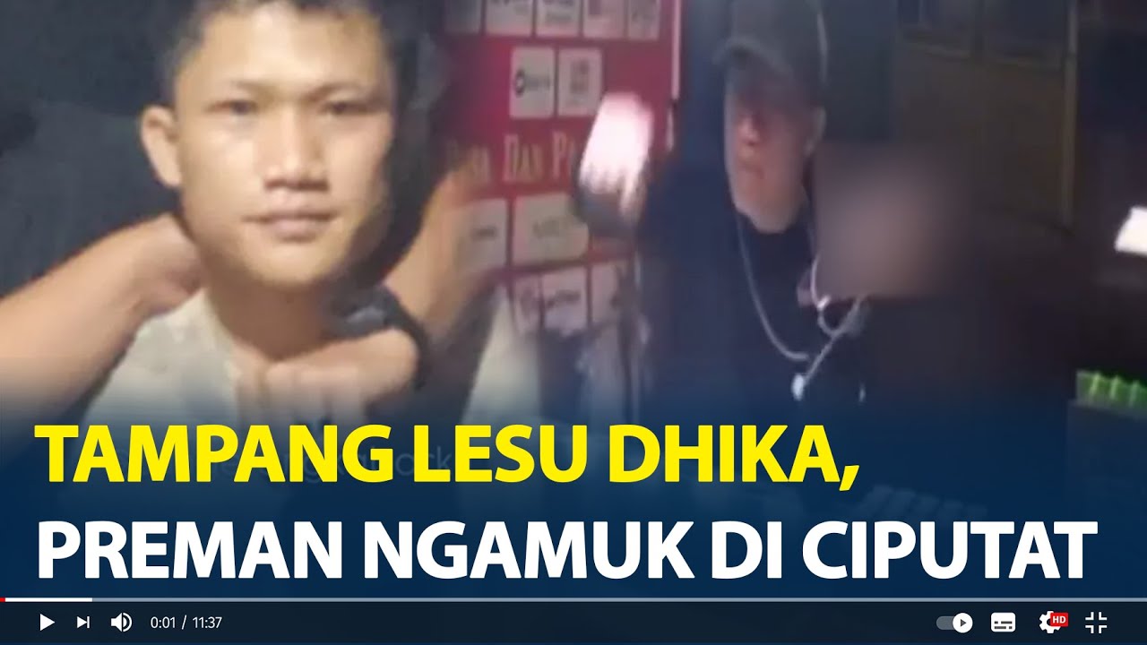 Tampang Lesu Dhika, Preman Ngamuk dan Palak Penjaga Konter di Ciputat Ditangkap Polisi