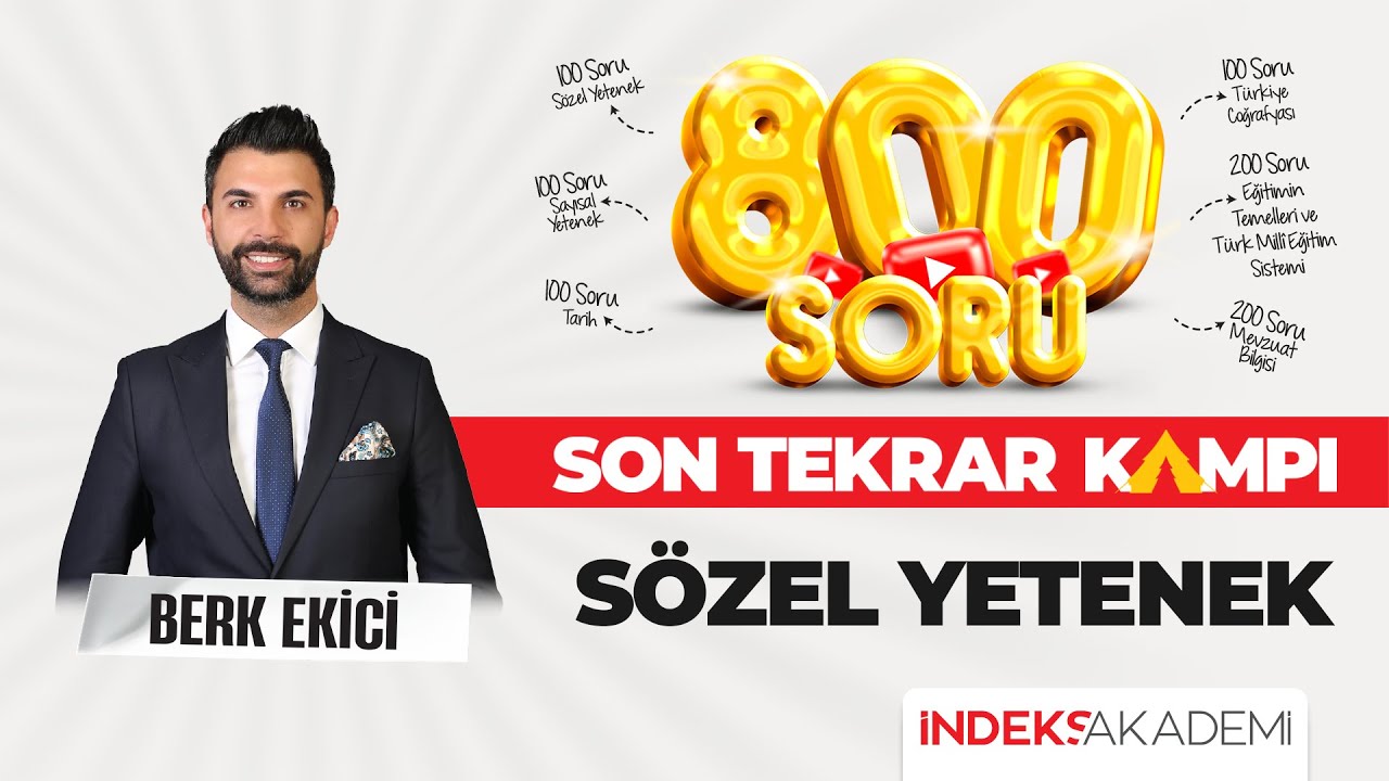2025 AGS - Sözel Yetenek - Genel Tekrar - Berk EKİCİ
